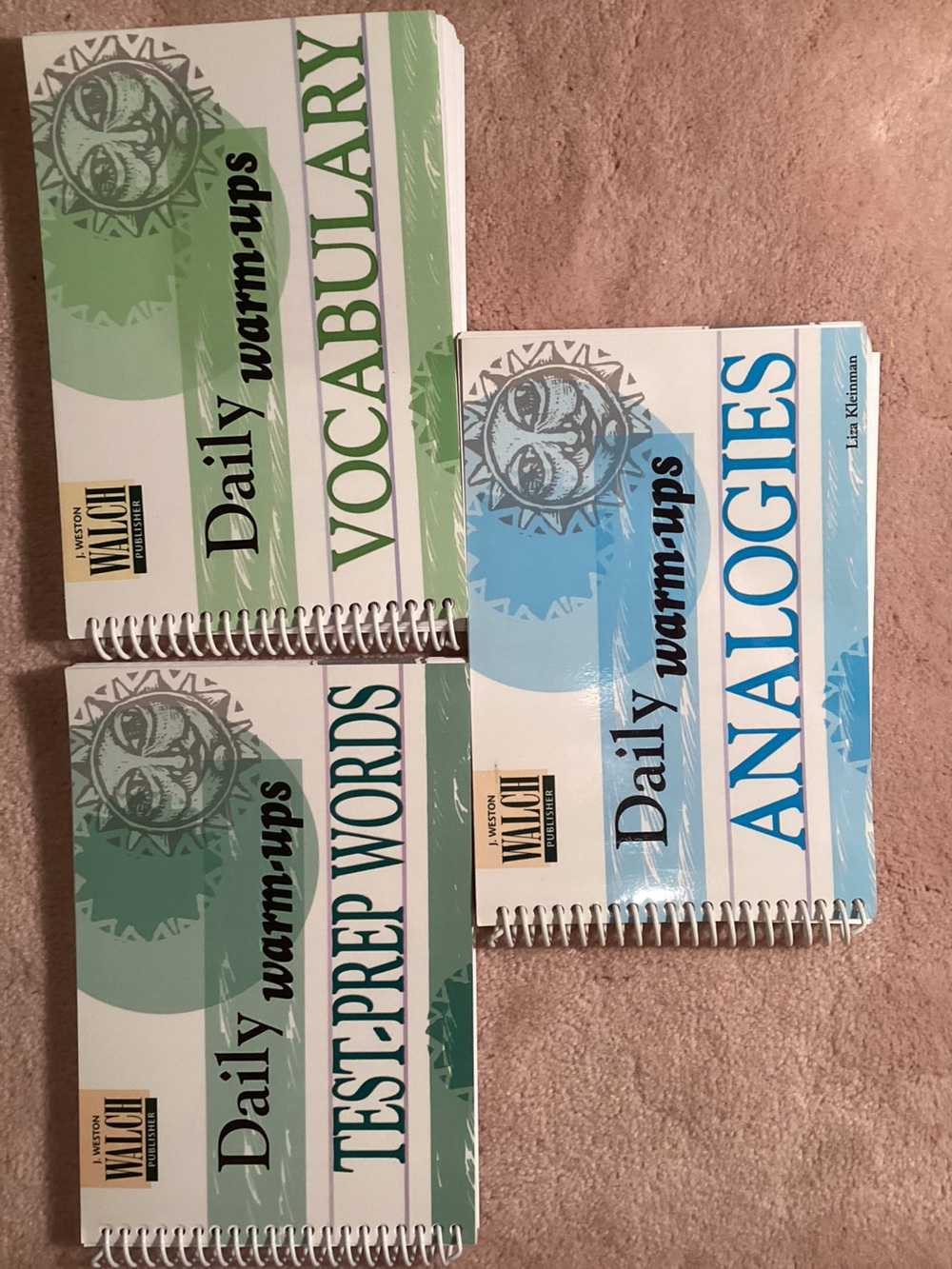 Spiral-Bound Vocabulary Daily Warm-Ups Workbook Grade Level 6 to 9